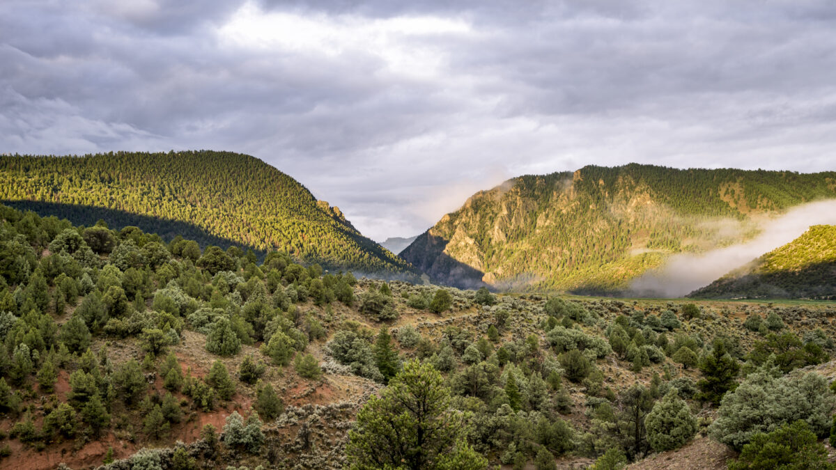 Sunrise over the Mesa in the Rocky Mountains