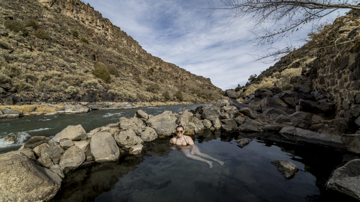 Soaking along the Rio Grande