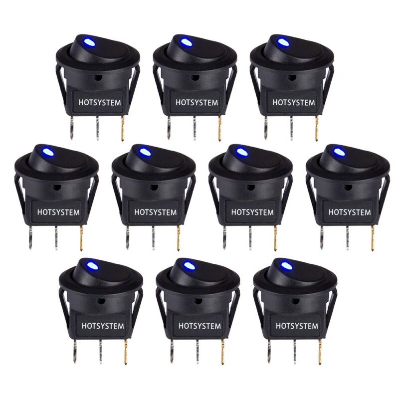 SPST Rocker Switch LED ON/OFF 10 Pack