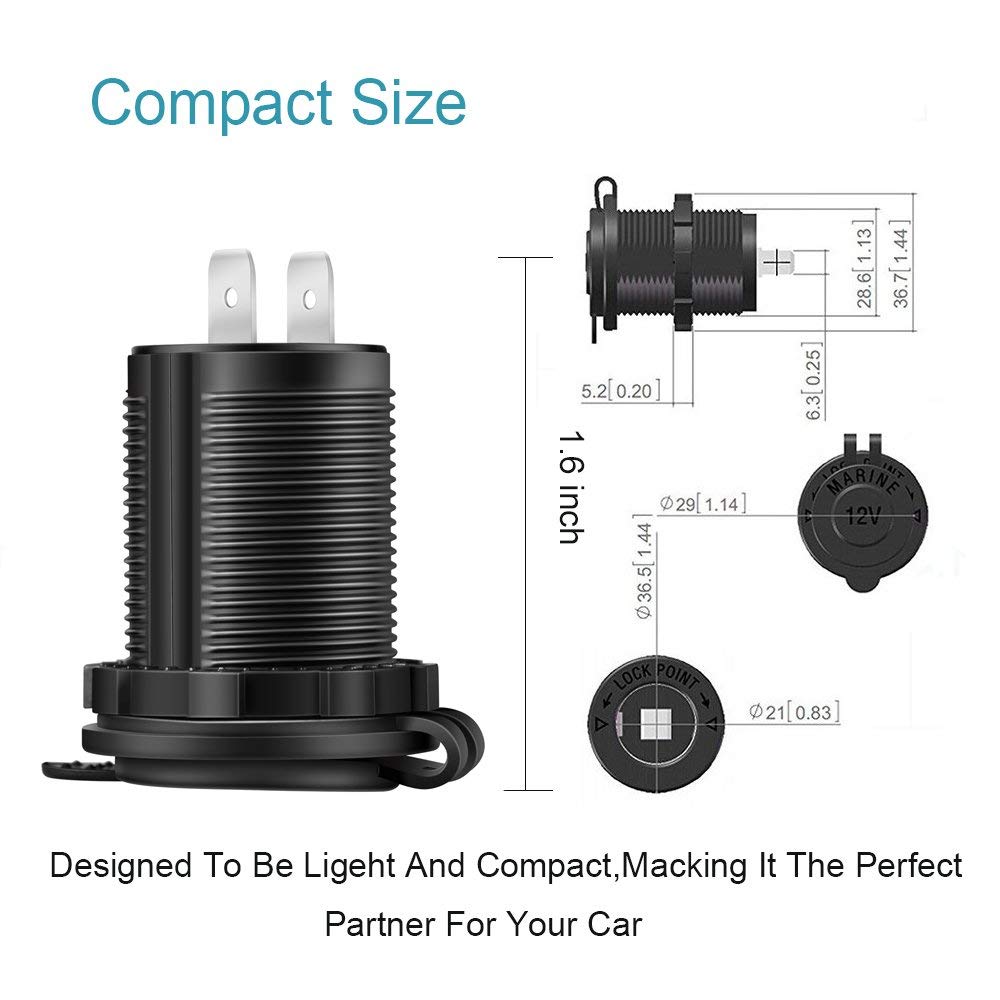 12V Waterproof Power Outlet 2 Pack - Image 3