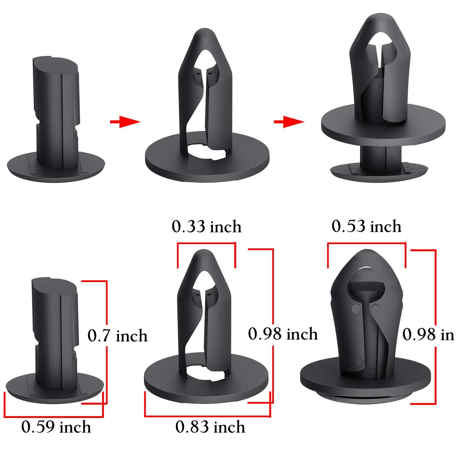 Nylon Bumper Fastener Rivet Clips Auto Body Clips - Image 4