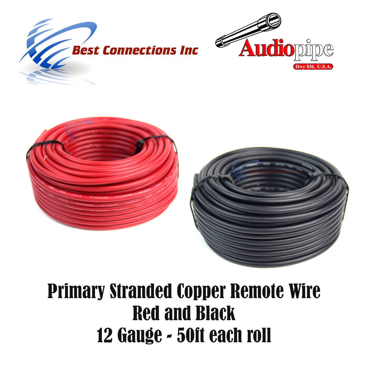 12 Gauge Wire Red & Black
